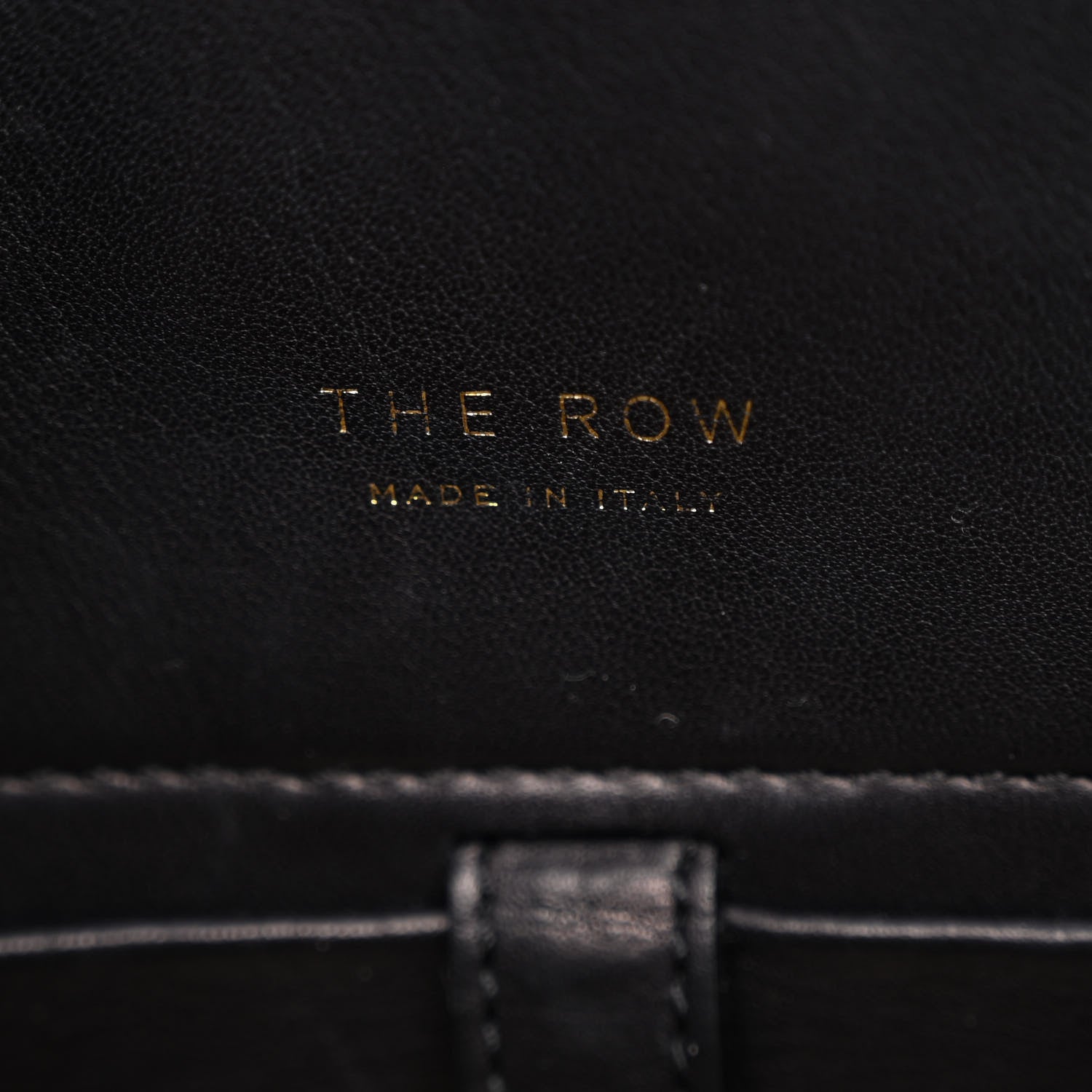 The Row Polished Saddle Calfskin Soft Margaux 10 Bag Black 6 of 9