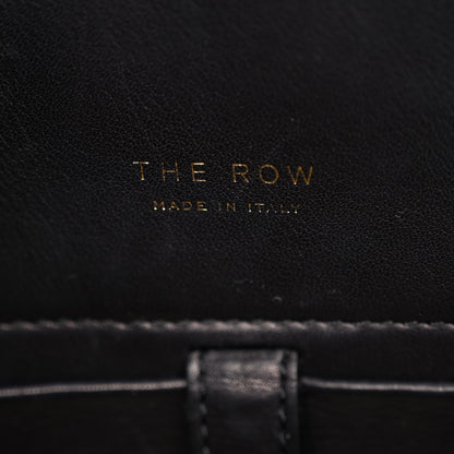 The Row Polished Saddle Calfskin Soft Margaux 10 Bag Black 6 of 9