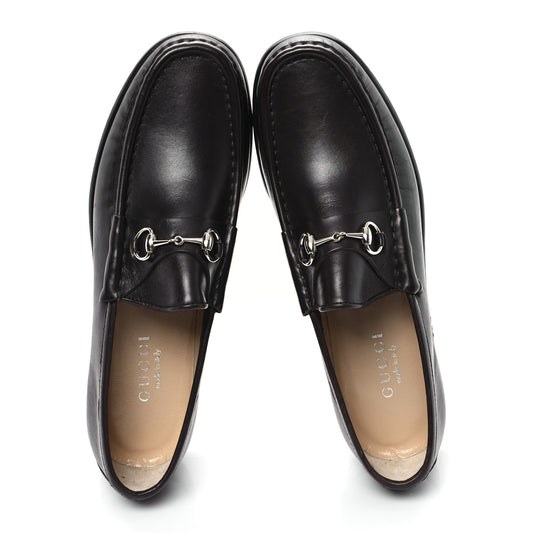 Calfskin Womens Horsebit Loafers 9.5 Marrone