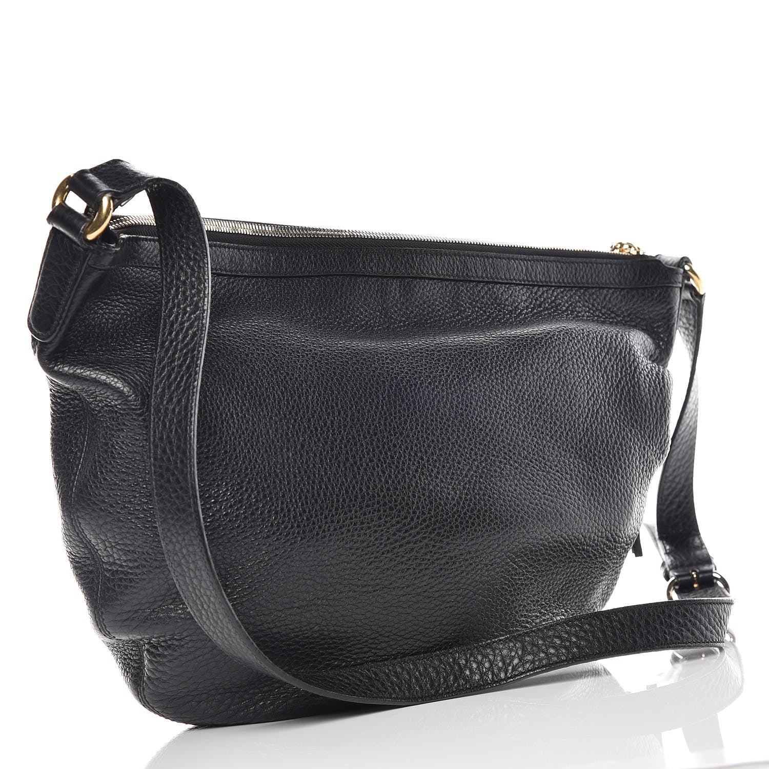 Gucci Pebbled Calfskin Medium Soho Hobo Black 3 of 12