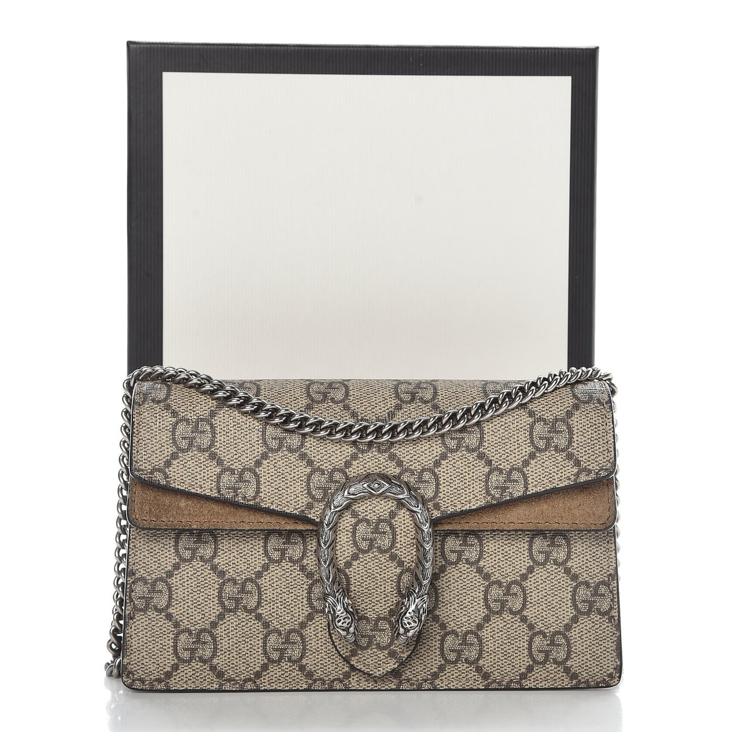 GG Supreme Monogram Super Mini Dionysus Shoulder Bag Taupe