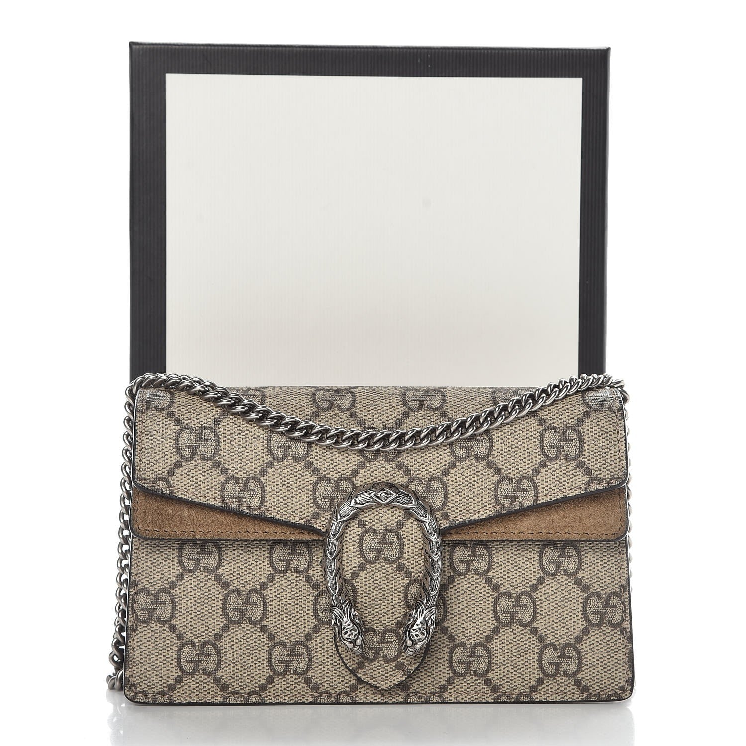 Gucci GG Supreme Monogram Super Mini Dionysus Shoulder Bag Taupe 7 of 7
