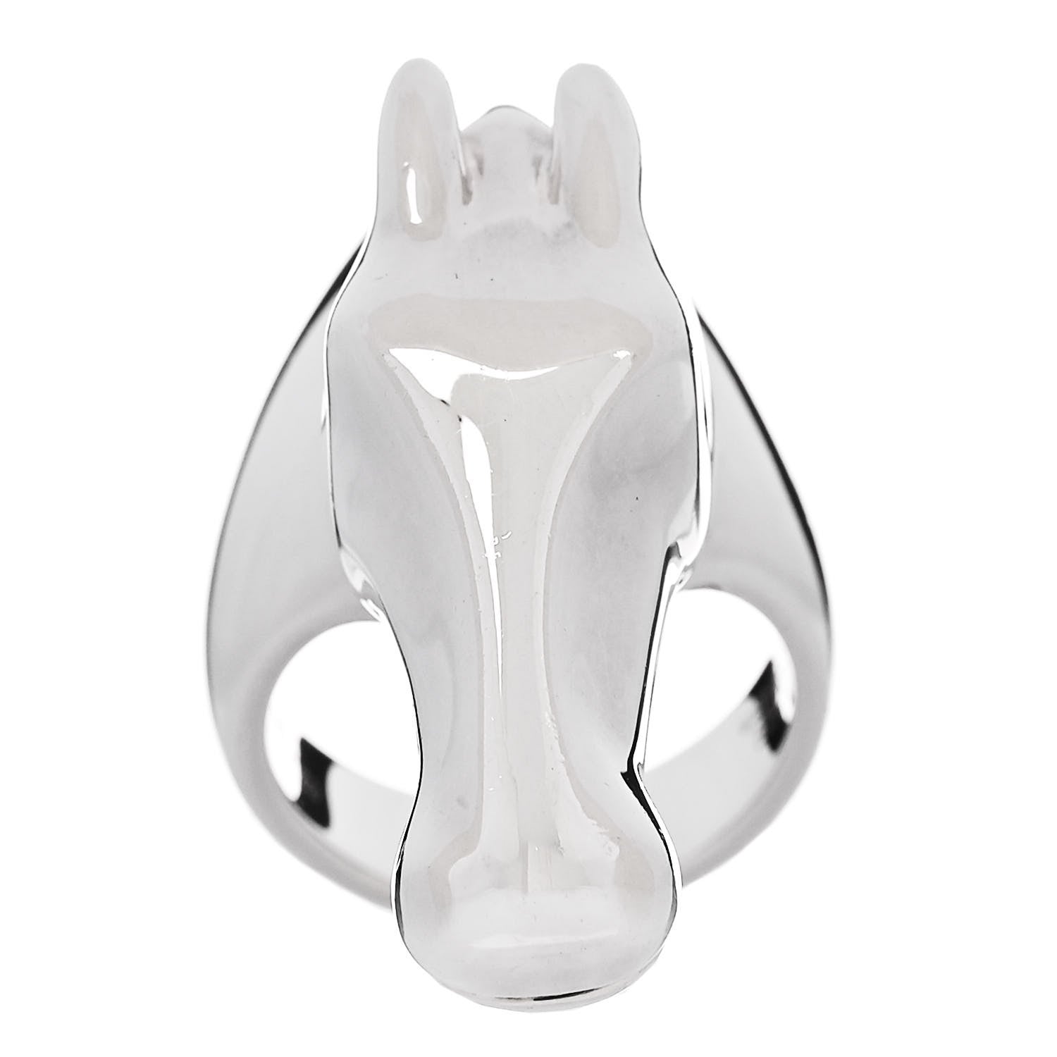 Hermes Sterling Silver GM Galop Ring 52 6 3 of 6