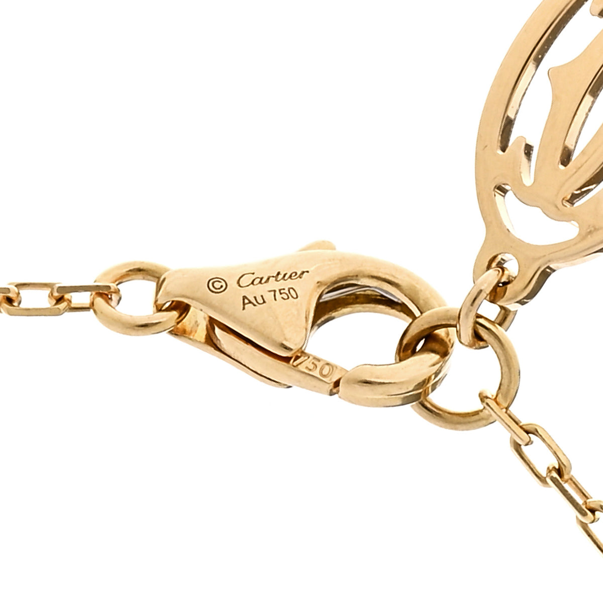 18K Yellow Gold Diamond LM D'Amour Pendant Necklace