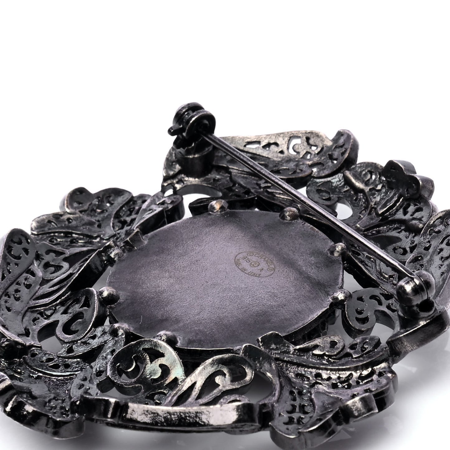 Ruthenium CC Brooch
