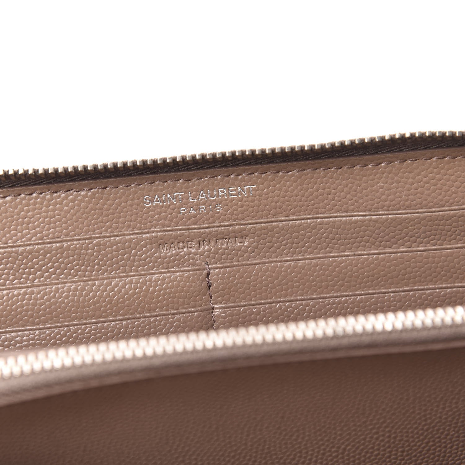 Saint Laurent Grain De Poudre Matelasse Chevron Monogram Zip Around Wallet Fard 6 of 8