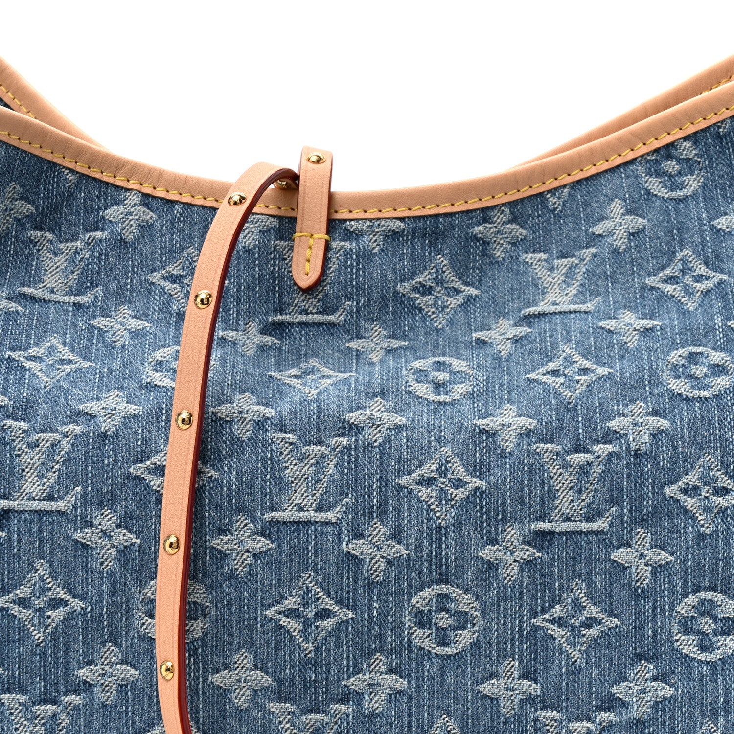 Louis Vuitton Monogram Denim CarryAll MM Blue 8 of 10