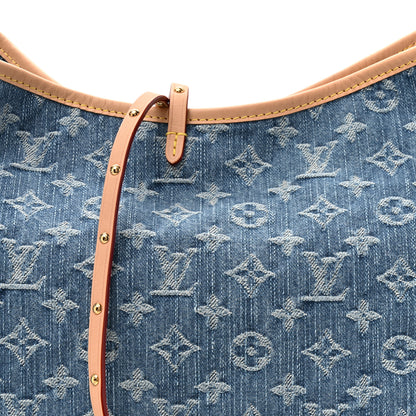 Louis Vuitton Monogram Denim CarryAll MM Blue 8 of 10
