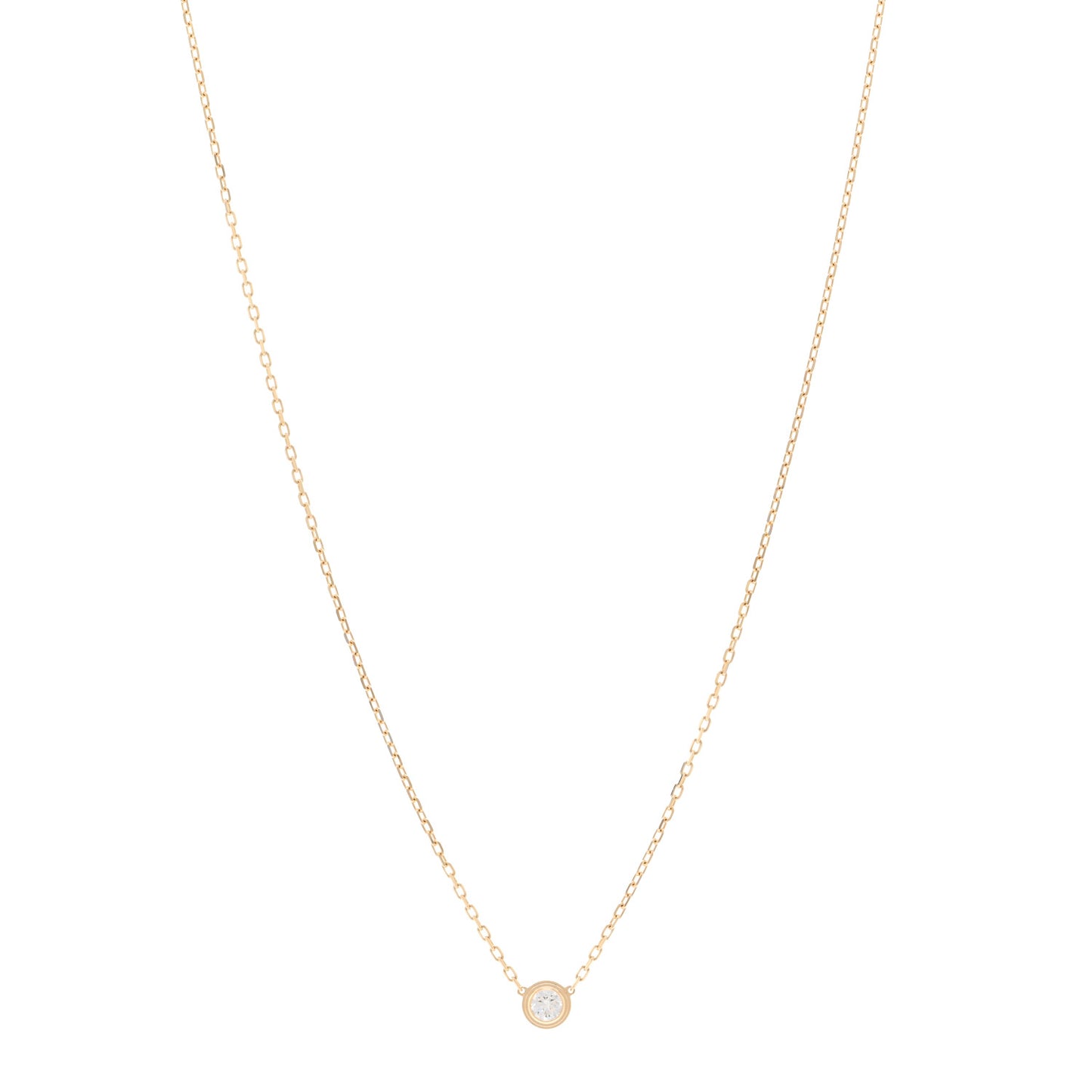 18K Yellow Gold Diamond LM D'Amour Pendant Necklace