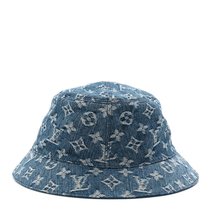 Louis Vuitton Monogram Denim Transformable Bob Bucket Hat 58 Blue 4 of 15