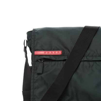 Prada Nylon Sport Messenger Bag Green 11 of 11