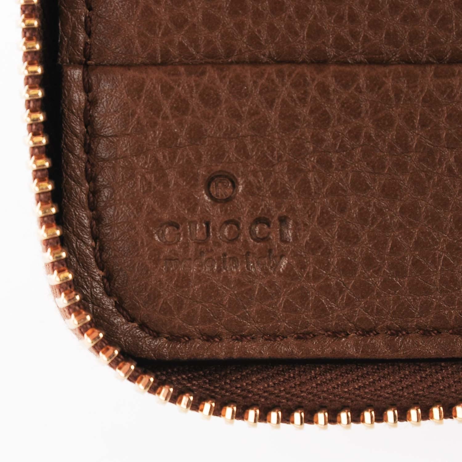 Gucci Calfskin Medium Soho Zip Around Wallet Brown 7 of 8