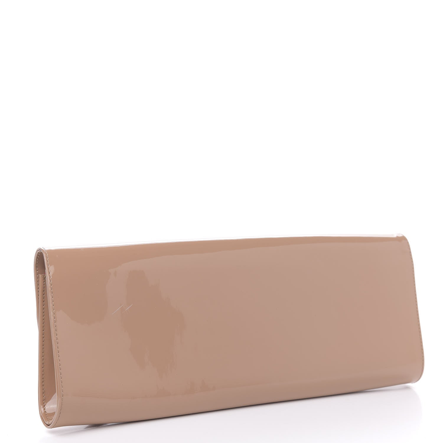 Christian Louboutin Patent Pigalle Clutch Nude 3 of 10