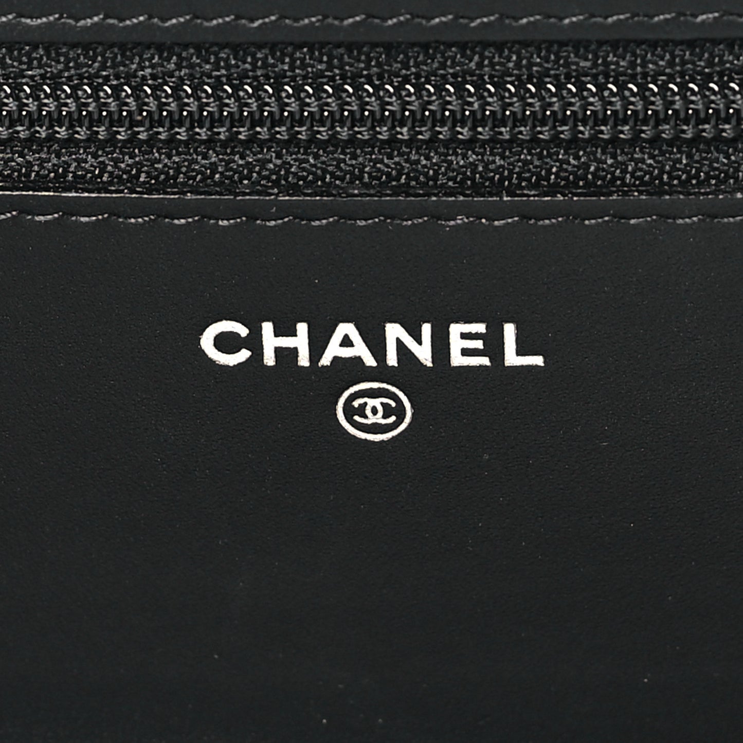 Aged Calfskin Quilted Lucky Charms 2.55 Reissue Wallet On Chain WOC Black