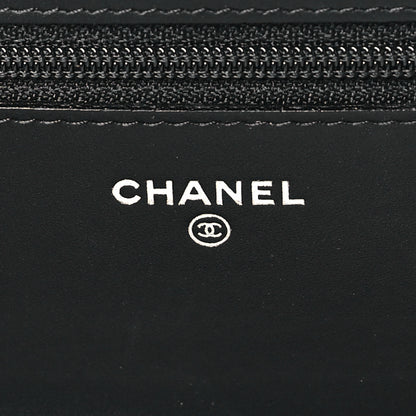 Chanel Aged Calfskin Quilted Lucky Charms 2.55 Reissue Wallet On Chain WOC Black 6 of 11