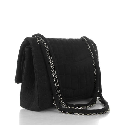 Chanel Jersey Coco's Croc 2.55 Reissue 226 Flap Black 3 of 8