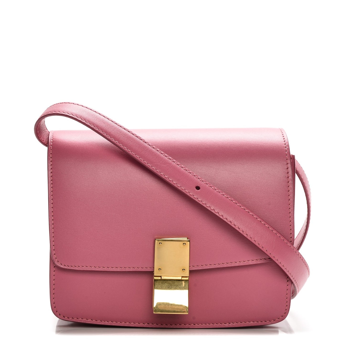 Smooth Calfskin Small Classic Box Flap Bag Pink