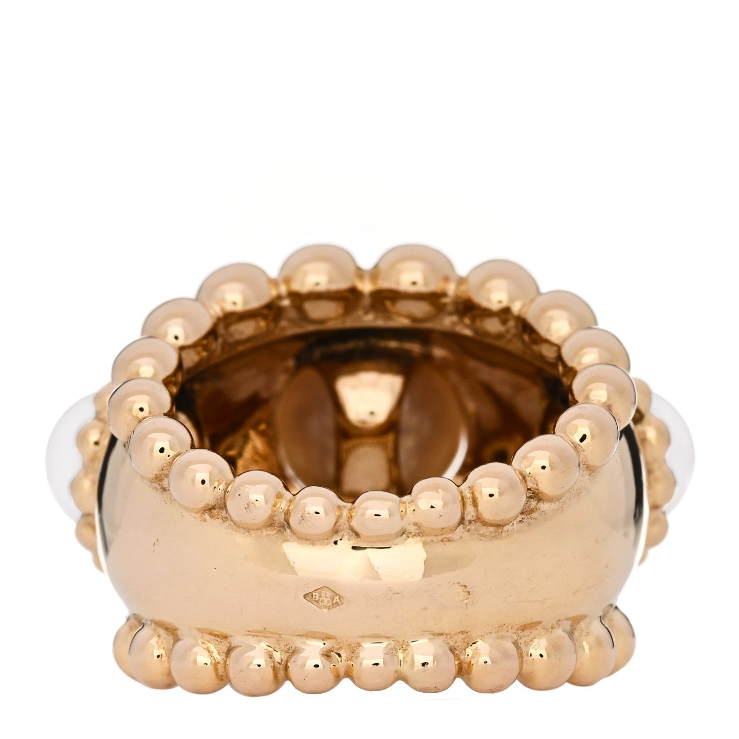 Chanel 18K Yellow Gold Akoya Pearl Beaded Cocktail Ring 47 4 4 of 5