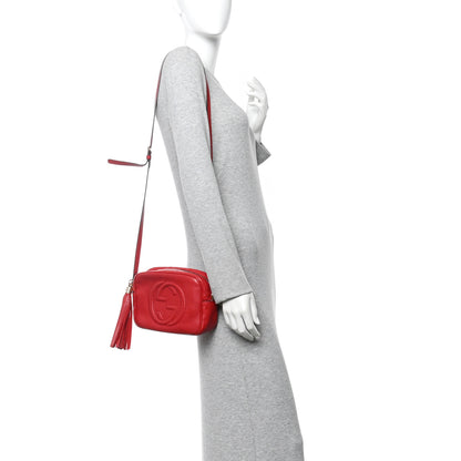 Gucci Pebbled Calfskin Small Soho Disco Bag Vibrant Red 2 of 14