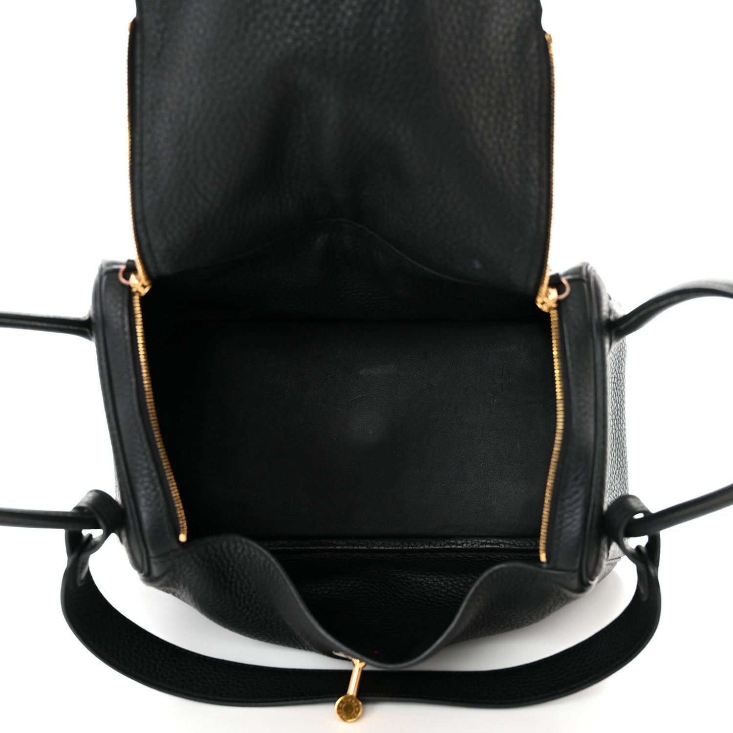 Hermes Taurillon Clemence Lindy 26 Black 5 of 12