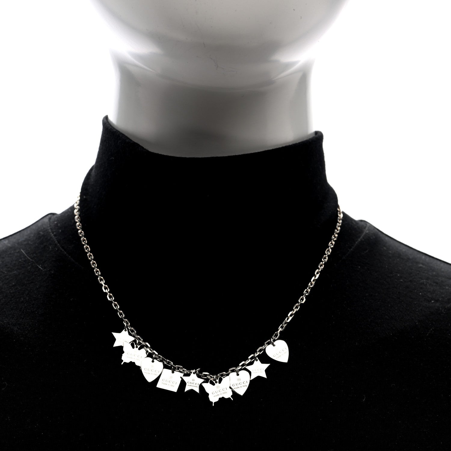 Gucci Sterling Silver Trademark Charm Necklace 2 of 4
