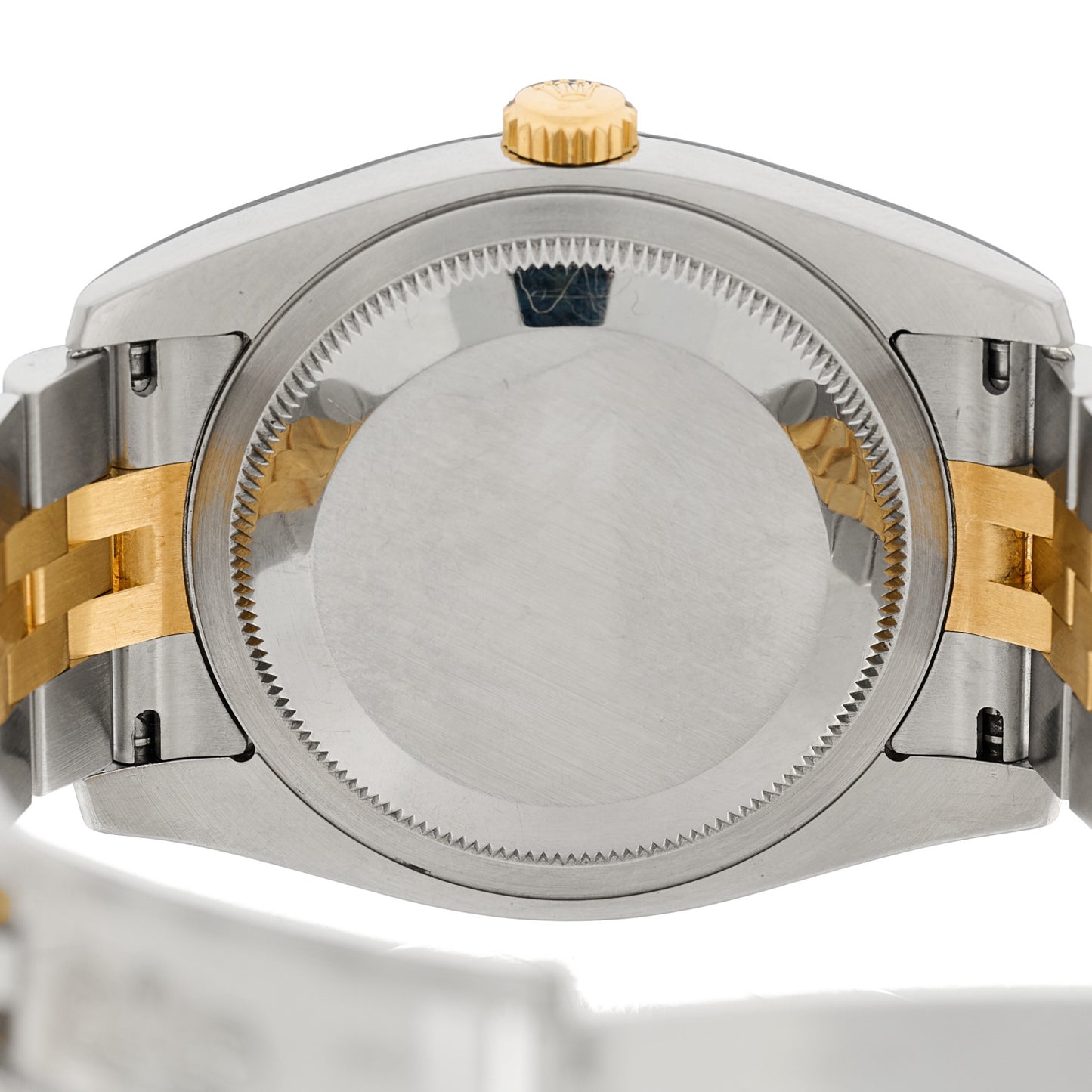 Stainless Steel 18K Yellow Gold Diamond 36mm Oyster Perpetual Datejust Watch Silver 116233
