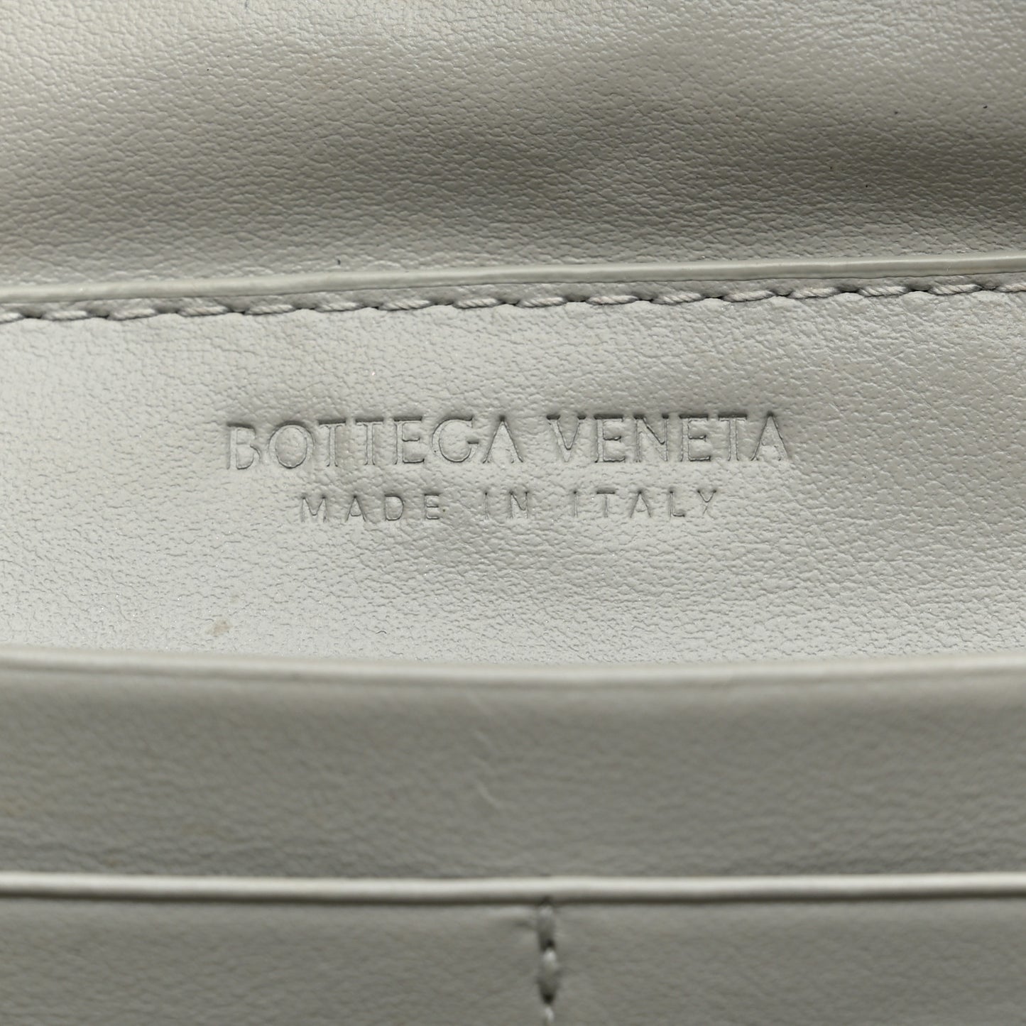 Nappa Intrecciato Large Flat Zip Pouch Agate Grey