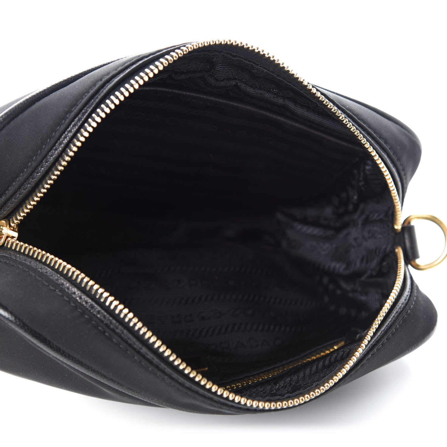 Prada Tessuto Nylon Saffiano Small Crossbody Bag Black 5 of 11