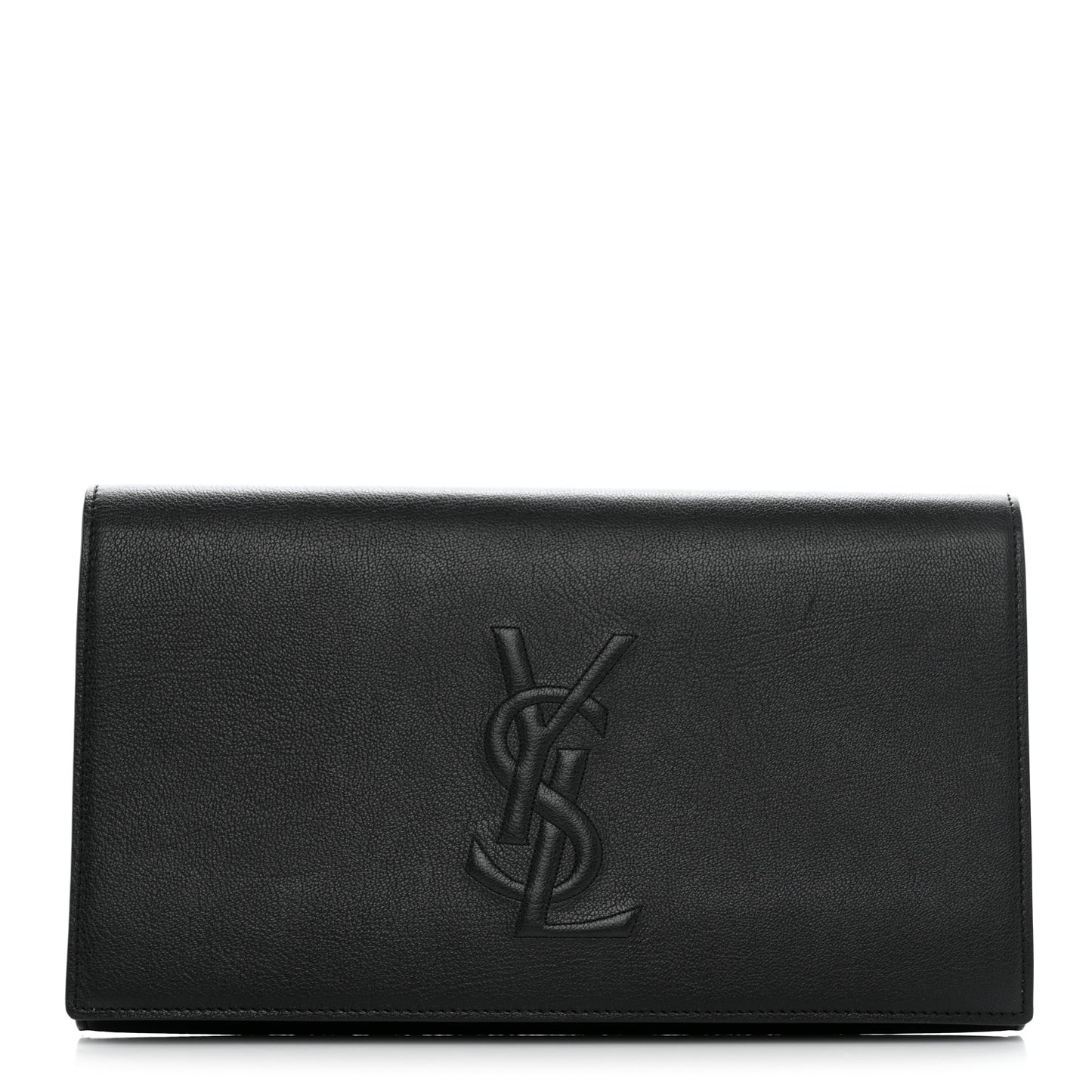 Calfskin Monogram Large Belle De Jour Clutch Black