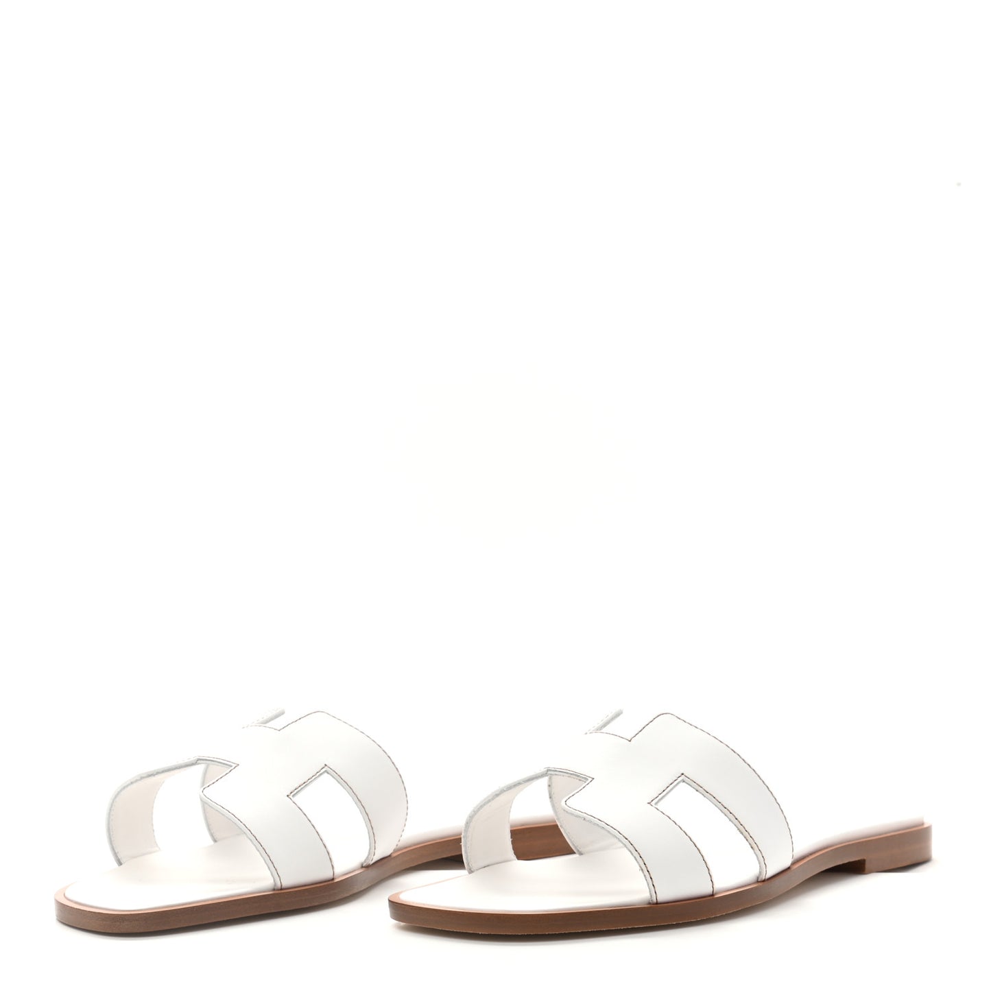 Box Calfskin Oran Sandals 37 White