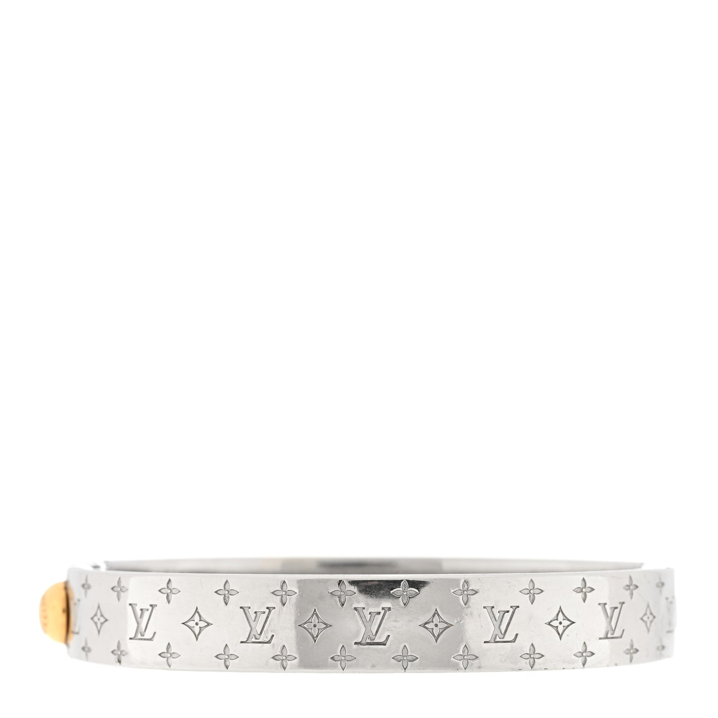 Brass Palladium Plated Nanogram Cuff S Silver
