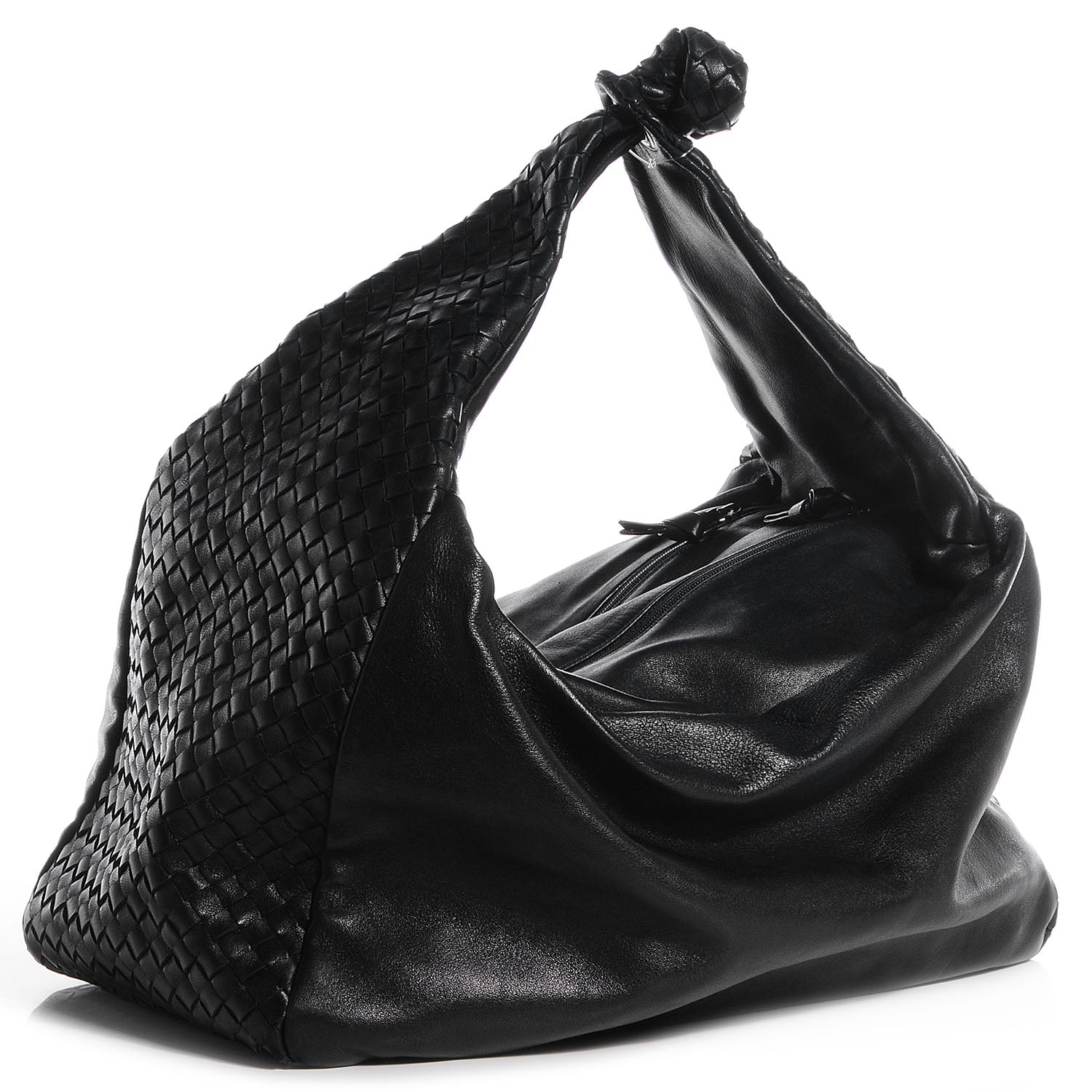 Bottega Veneta Nappa Intrecciato Large Knot Hobo Nero Black 3 of 8