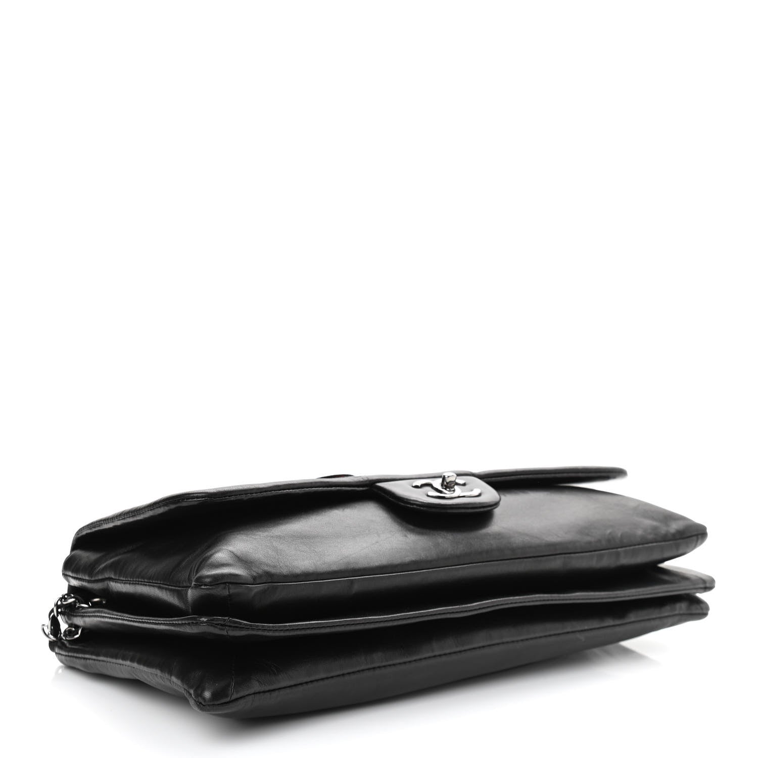 Chanel Lambskin Tweed Maxi Camellia Petals Flap Black 4 of 11