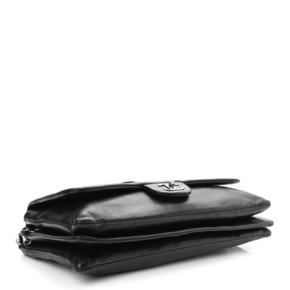 Chanel Lambskin Tweed Maxi Camellia Petals Flap Black 4 of 11