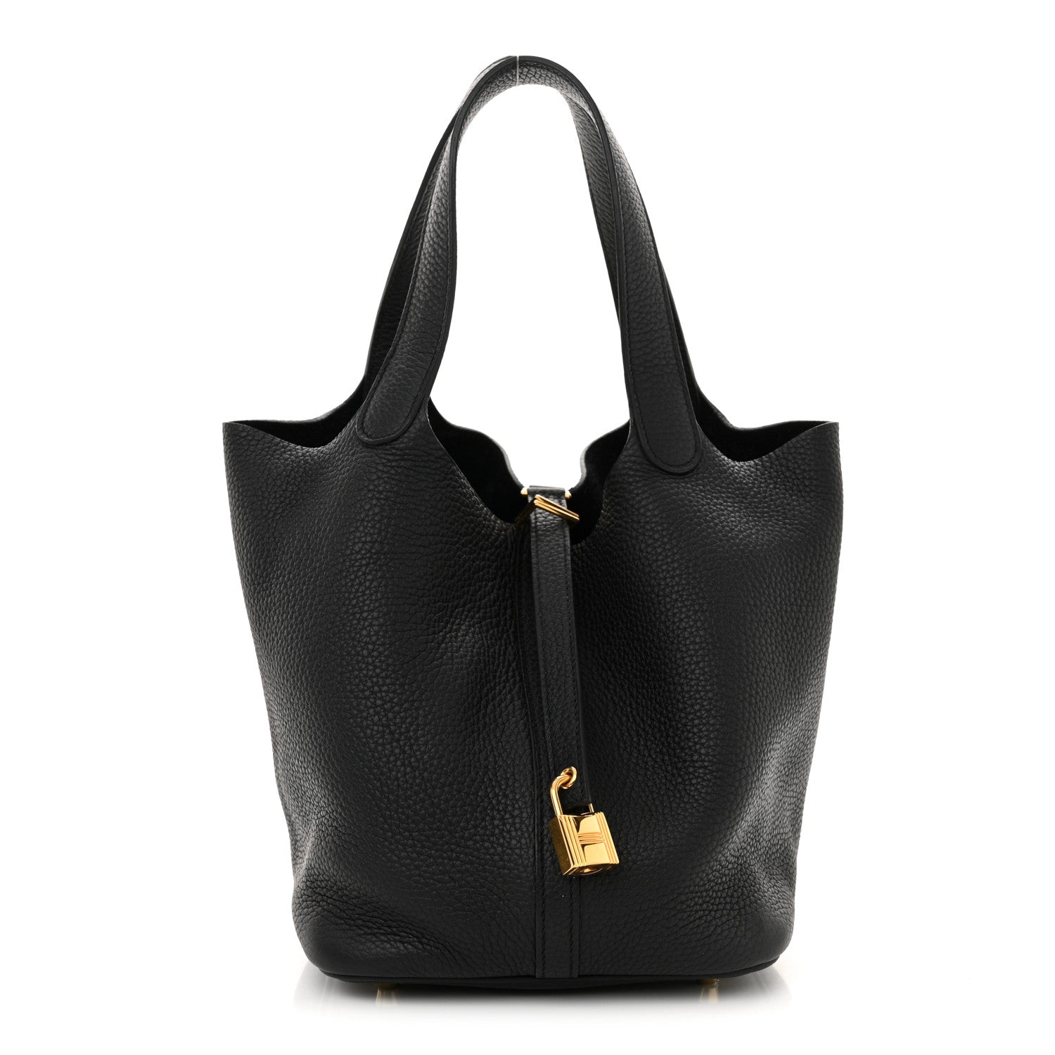 Hermes Taurillon Clemence Picotin Lock 22 MM Black 1 of 11