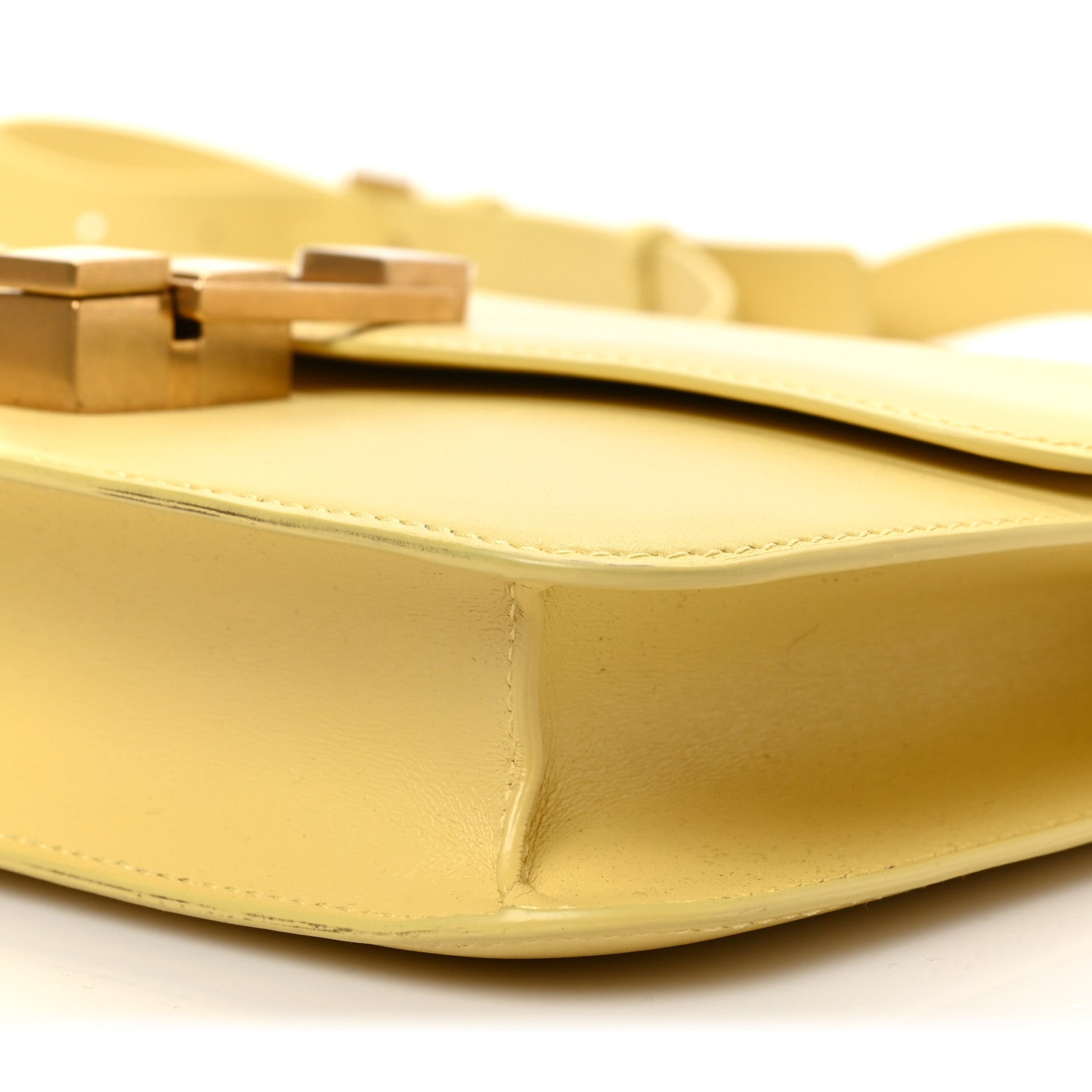 Saint Laurent Smooth Calfskin Carre Satchel Paille 8 of 8