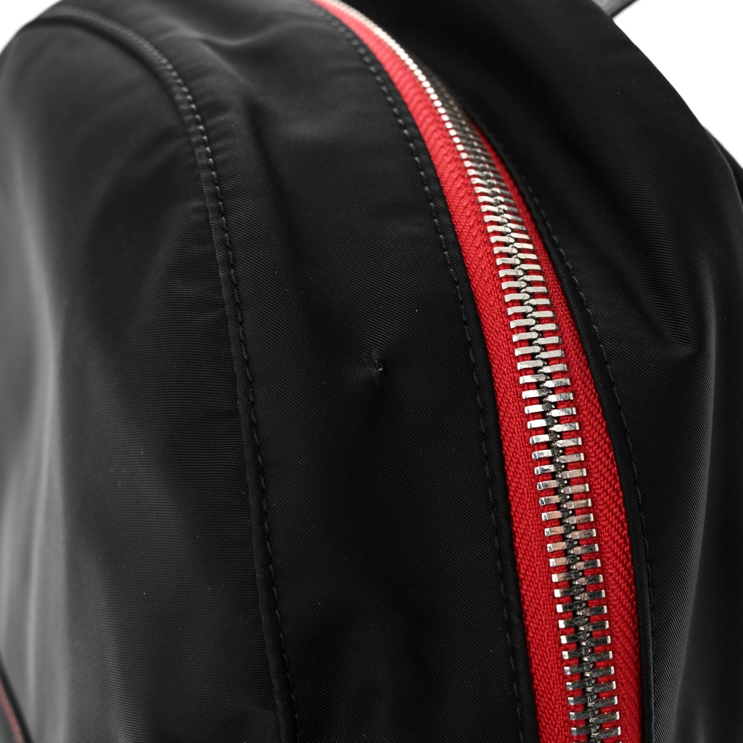 Nylon Medium Logo Backpack Black