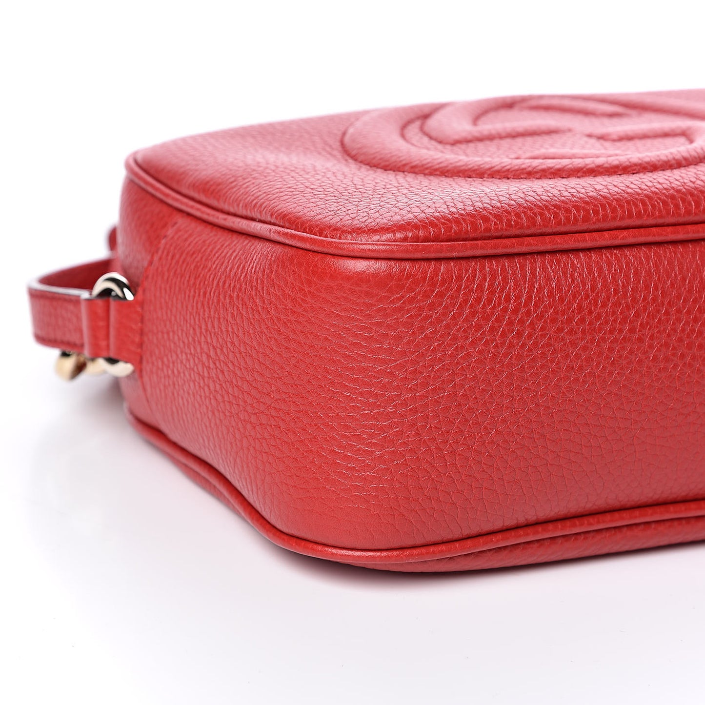 Pebbled Calfskin Small Soho Disco Bag Tabasco Red