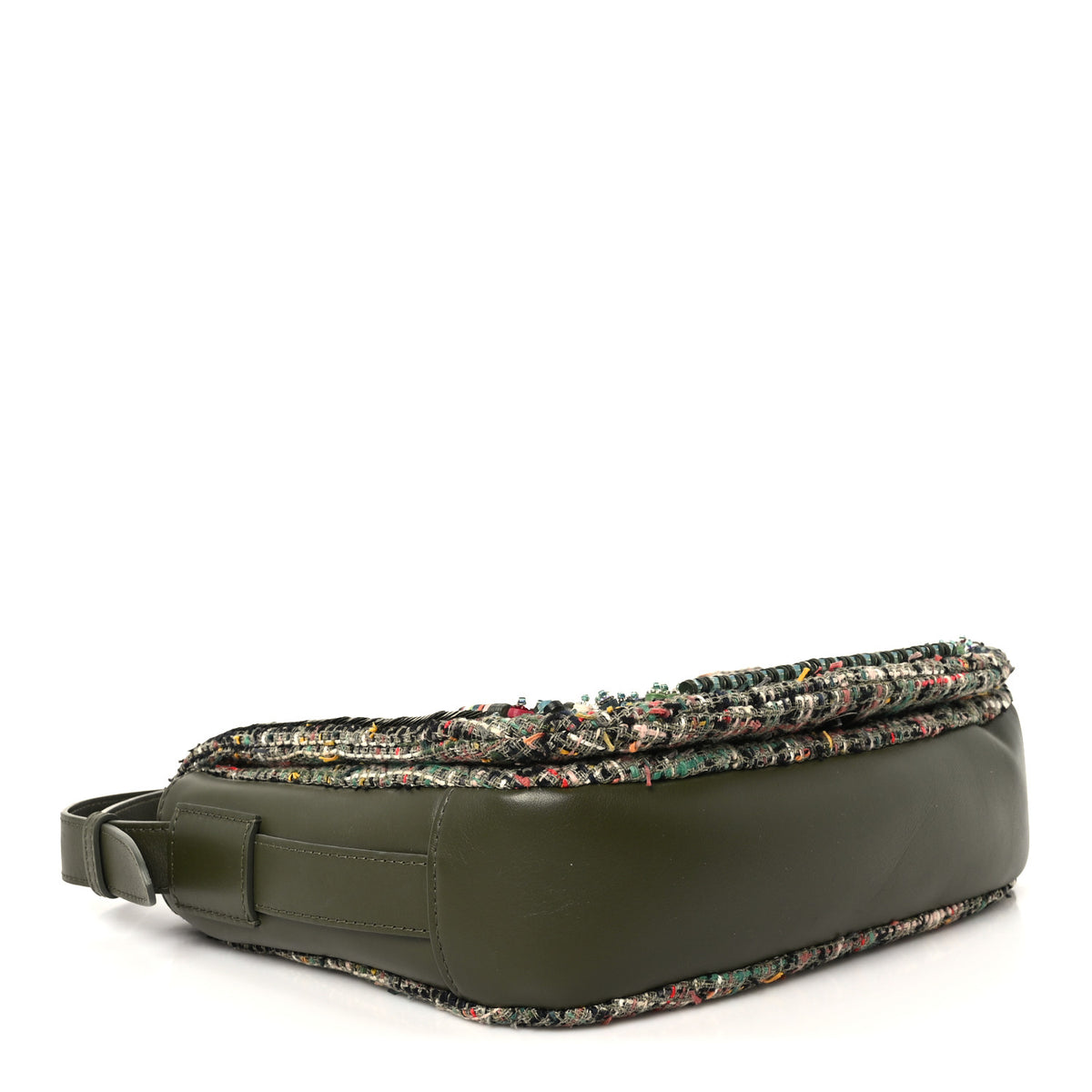 Chanel Tweed Sequins Havana Stroll Messenger Khaki 3 of 9