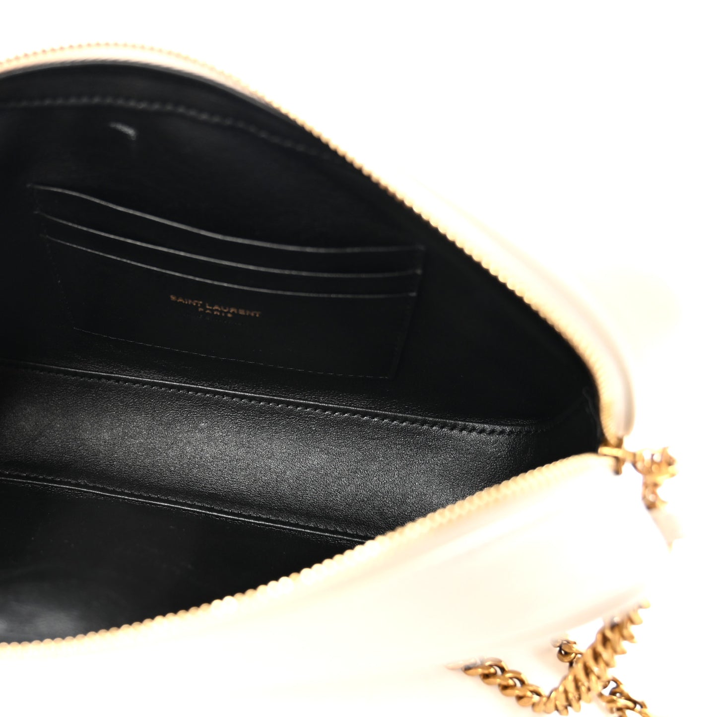 Lambskin Quilted Mini Camera Bag Crema Soft