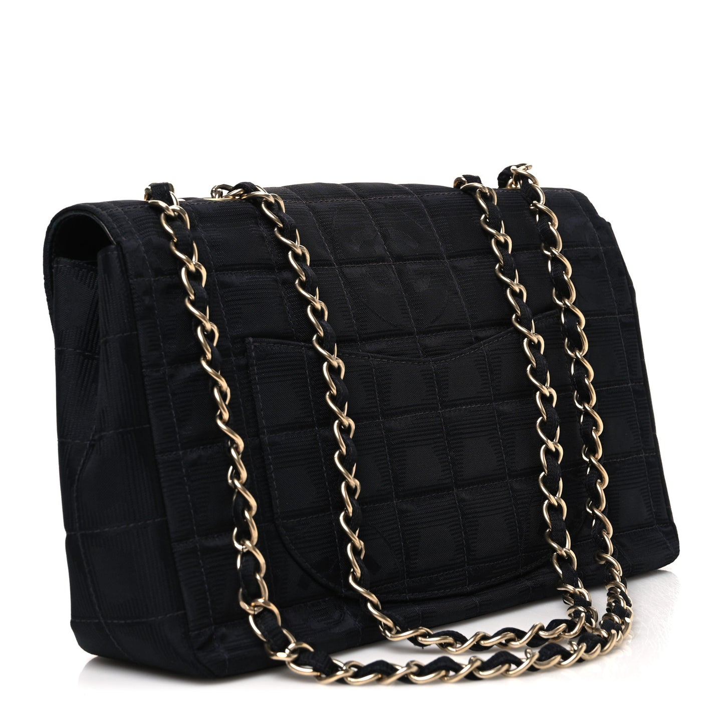 Nylon Medium Travel Flap Black