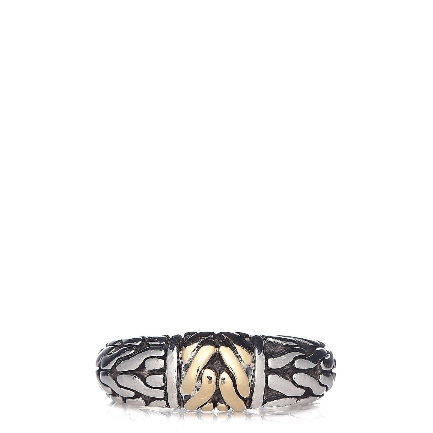 Sterling Silver 18K Yellow Gold Classic Chain Ring 51 5.75