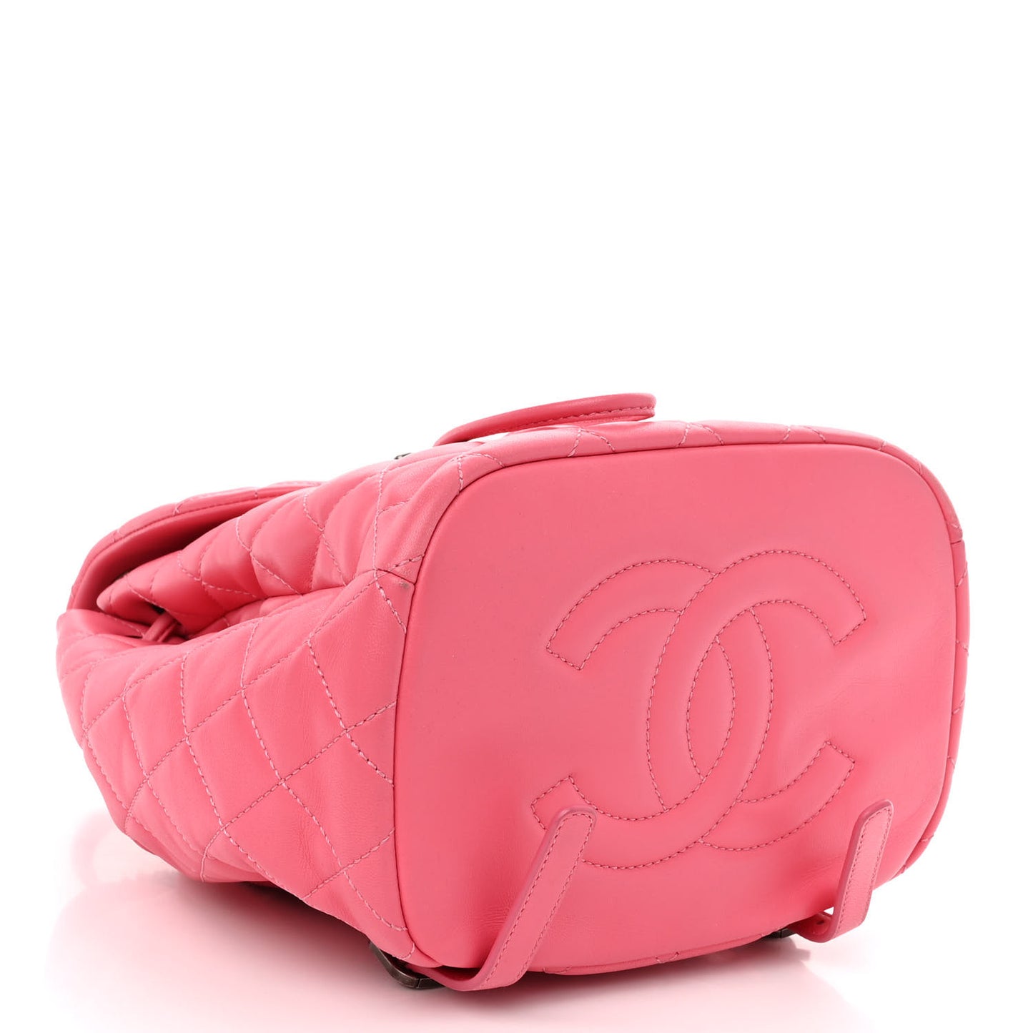 Lambskin Quilted Daily Supple Backpack Pink