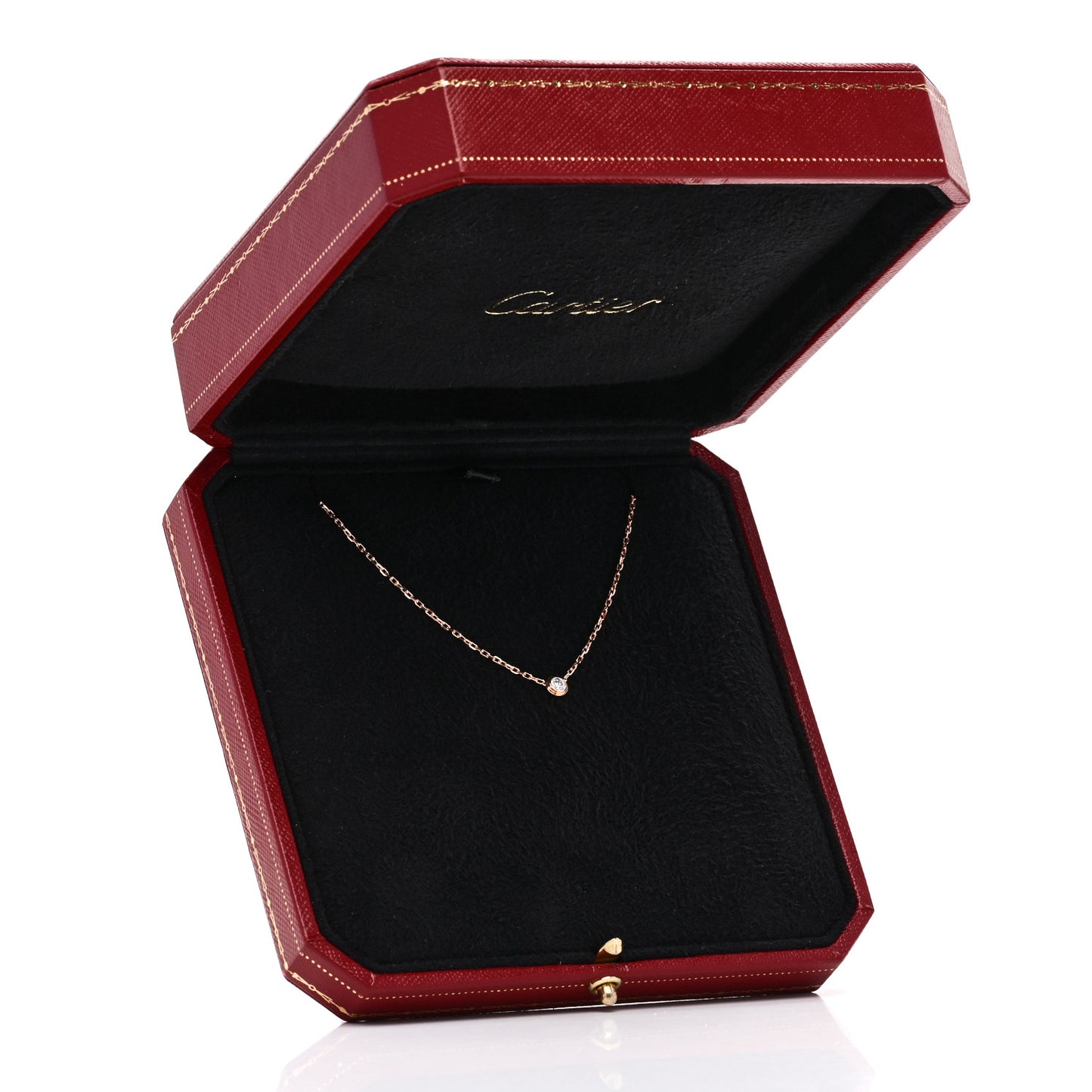 18K Pink Gold Diamond SM D'Amour Pendant Necklace
