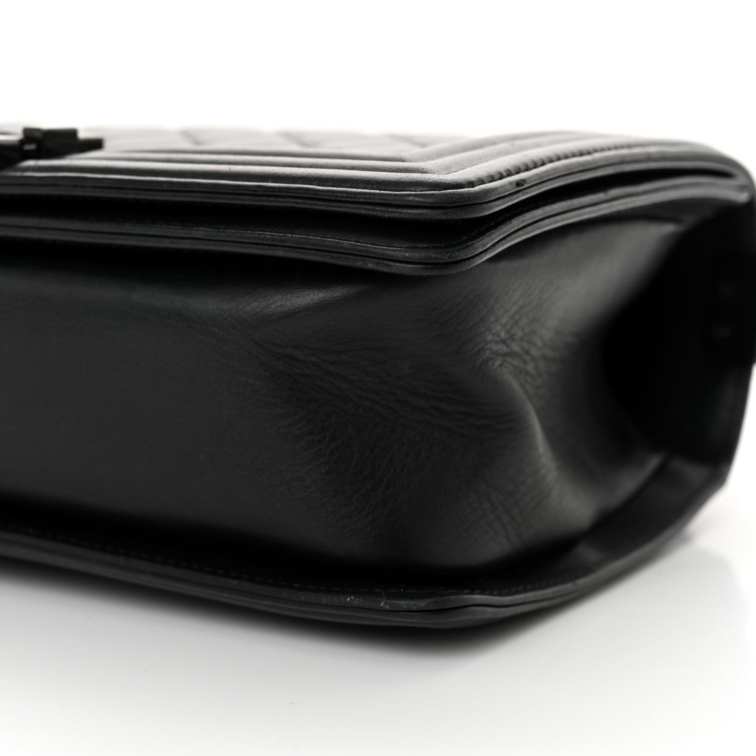Chanel Calfskin Quilted Medium Boy Flap So Black 10 of 12
