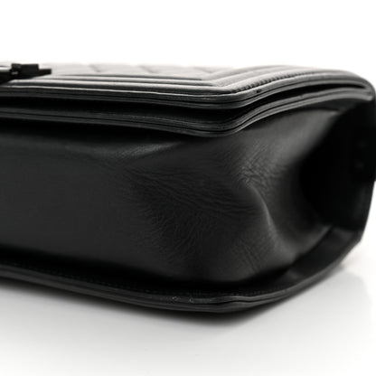 Chanel Calfskin Quilted Medium Boy Flap So Black 10 of 12