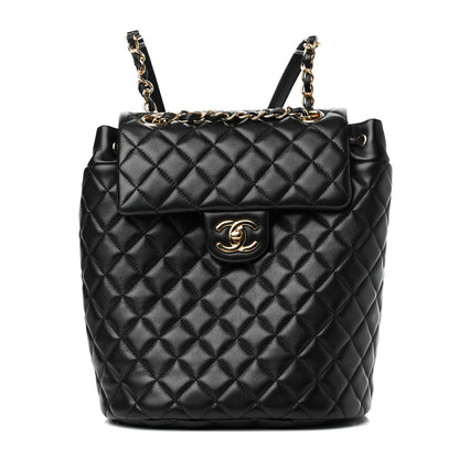 Chanel Calfskin Quilted Small Urban Spirit Backpack Black 1 of 11