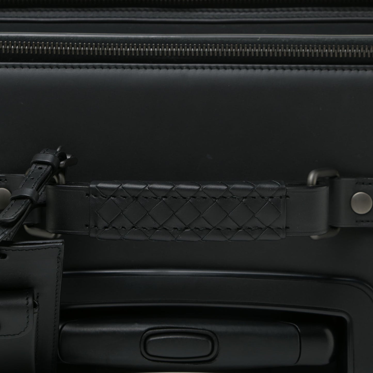 Nappa Intrecciato Carry On Luggage Black