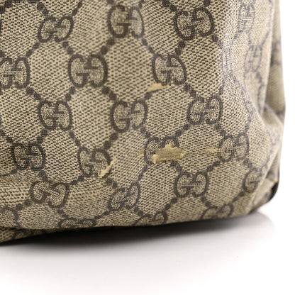 Gucci Monogram Natural Pigskin Large Diaper Bag Beige Ebony Cocoa Dark Chocolate 13 of 15