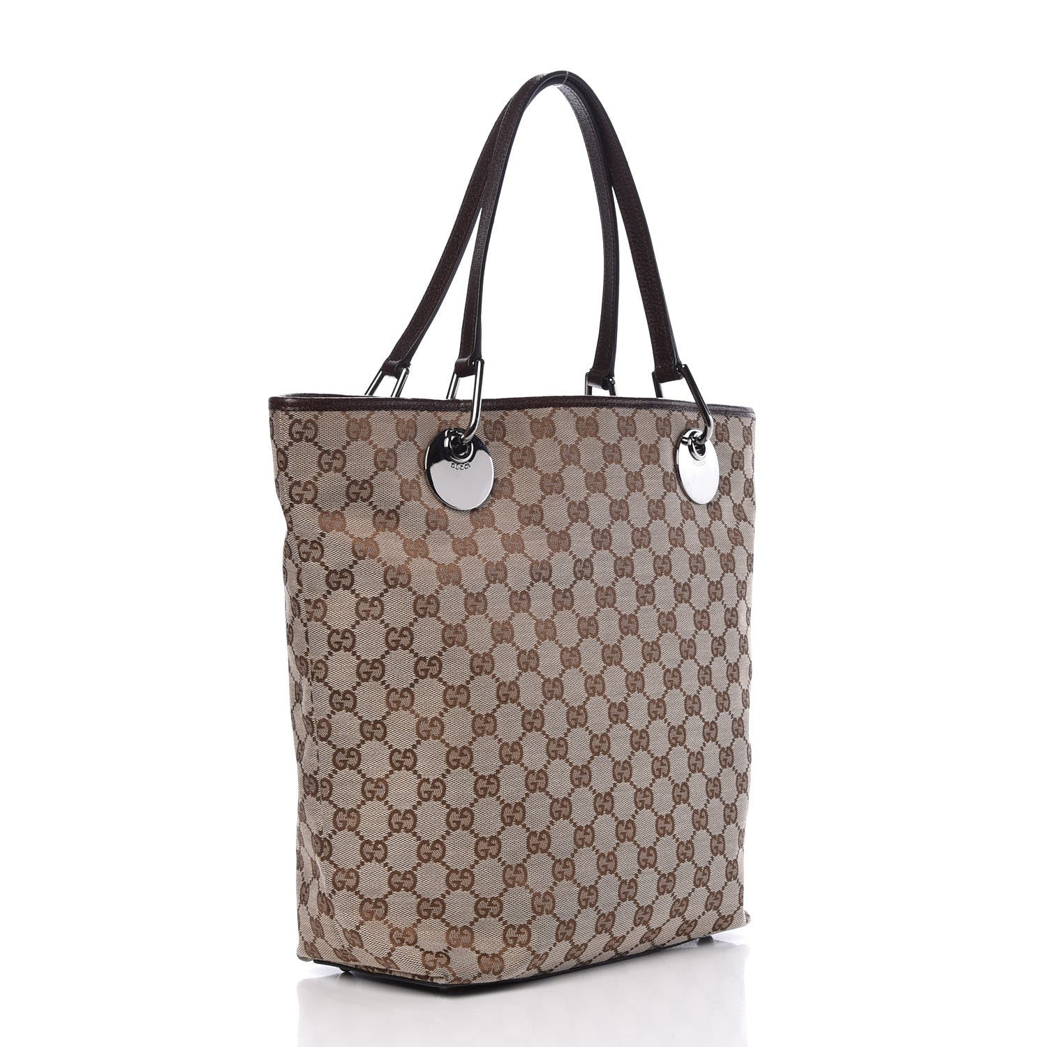Gucci Monogram Large Eclipse Tote Dark Brown 3 of 12